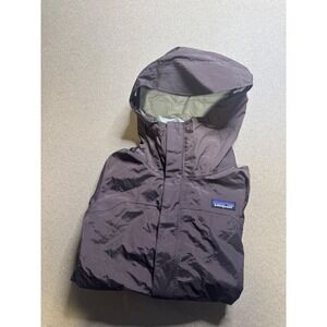 Patagonia‎ Womens Houdini Brown Lightweight Packable Hooded Rain Jacket